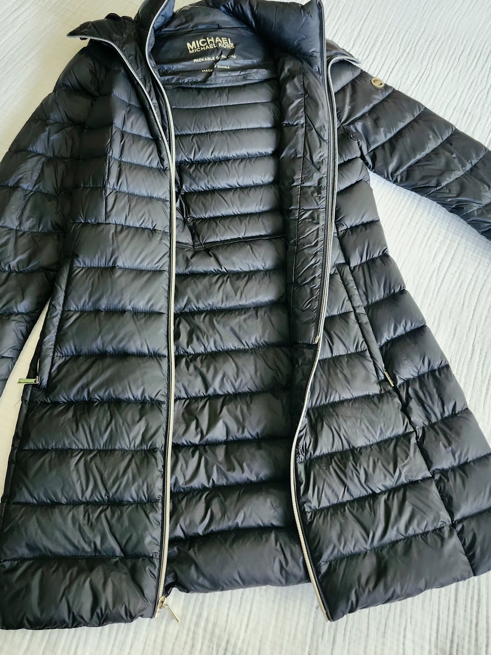 Michael Michael Kors Women's Black Quilted Puffer Coat